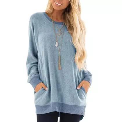 Haute Edition Women's Ultra Soft Long Sleeve Pullover Sweatshirt DailySale
