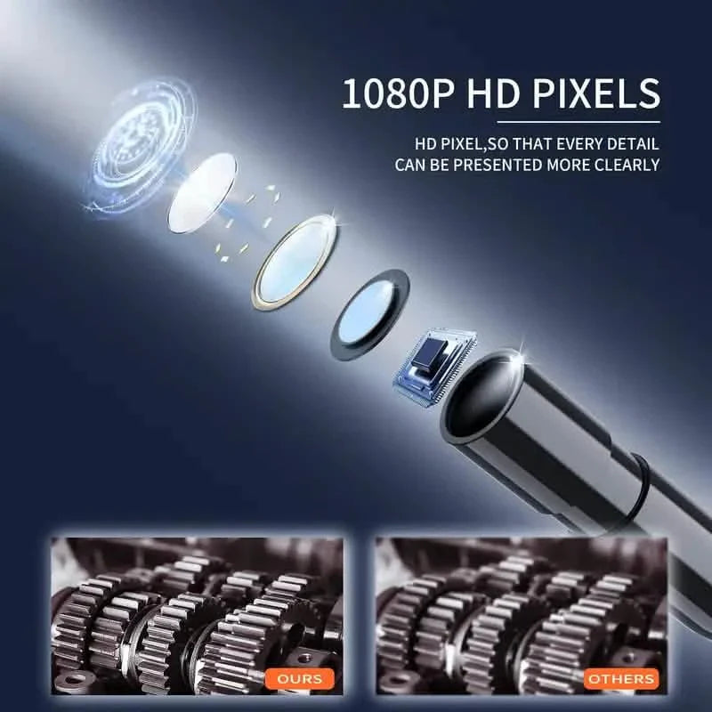 HD 1080P Borescope with 4.3" LCD Screen - Waterproof, Rechargeable Endoscope Camera DailySale