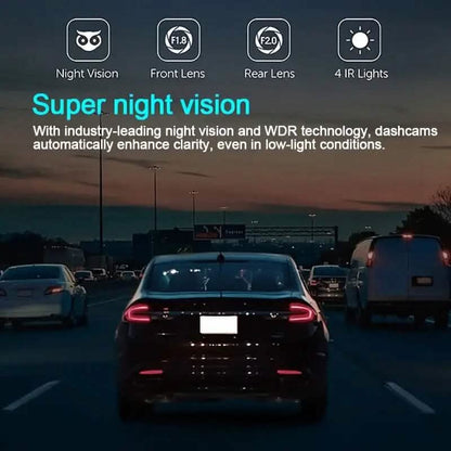 HD 1080P Car Dual Camera with IR Night Vision Loop Recording 2" IPS Screen DailySale