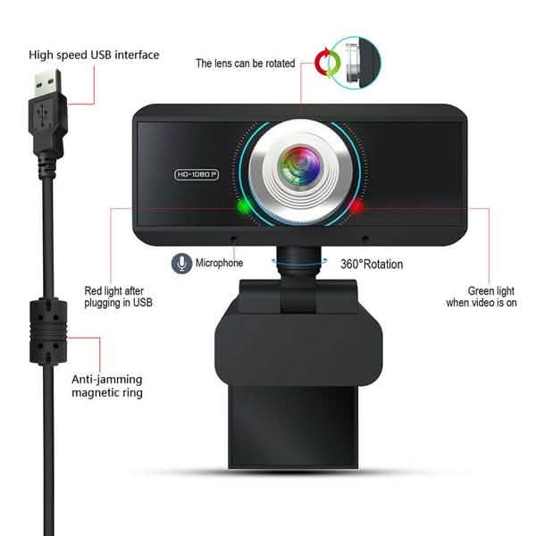 HD 1080P Desktop PC Video Calling Webcam with Microphone DailySale