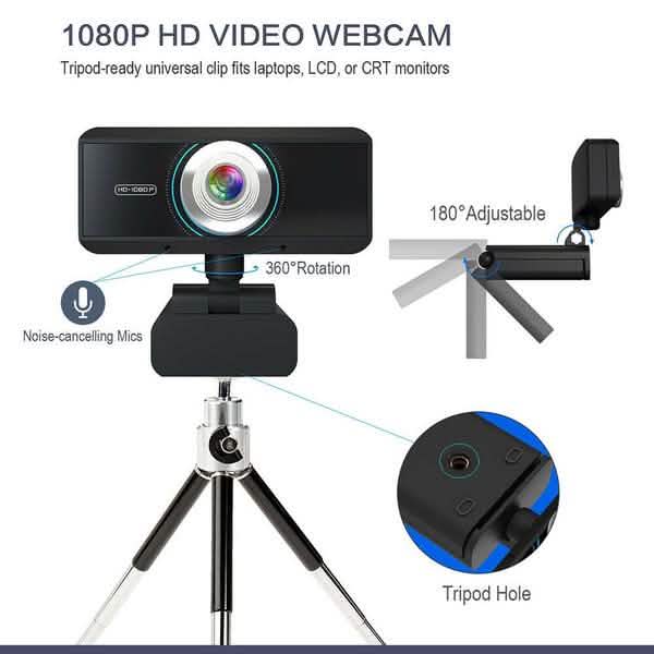 HD 1080P Desktop PC Video Calling Webcam with Microphone DailySale