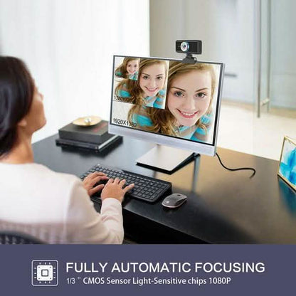HD 1080P Desktop PC Video Calling Webcam with Microphone DailySale