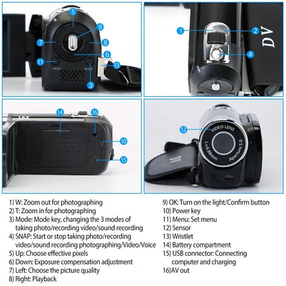 HD 1080P Digital Video Camcorder 16x Zoom DV Camera DailySale
