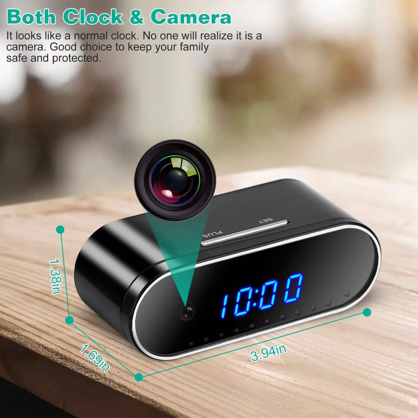 HD 1080P Wi-Fi Alarm Clock Camera DailySale