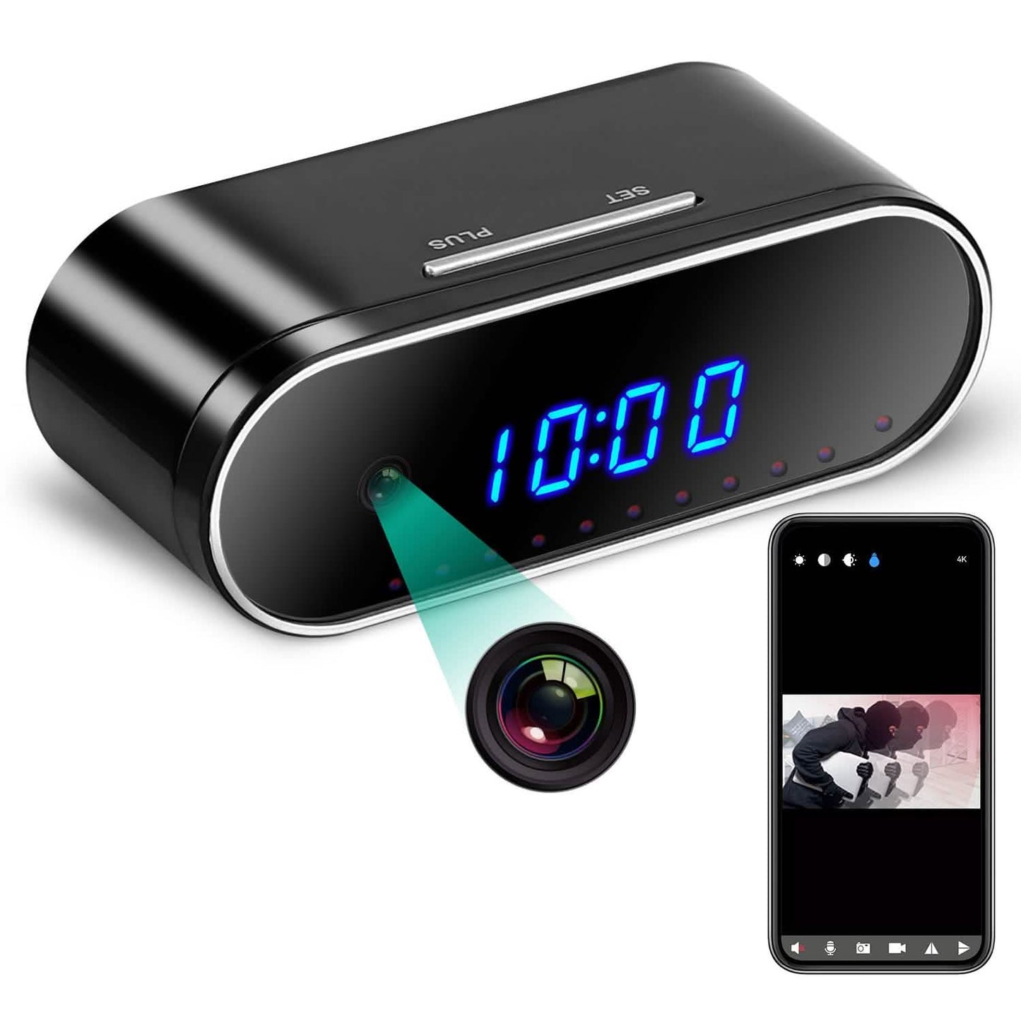 HD 1080P Wi-Fi Alarm Clock Camera DailySale