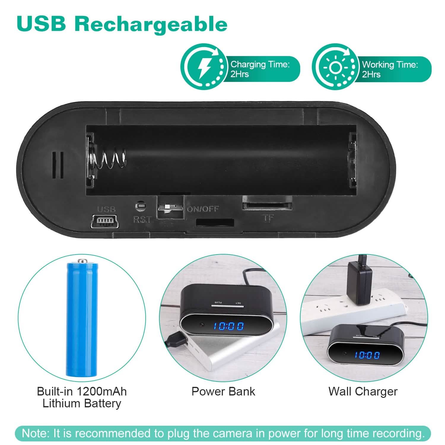 HD 1080P Wi-Fi Alarm Clock Camera DailySale