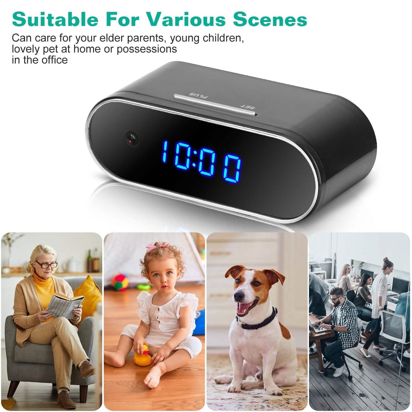 HD 1080P Wi-Fi Alarm Clock Camera DailySale