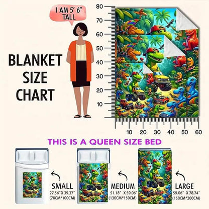 HD Digital Print Flannel Throw Blanket DailySale