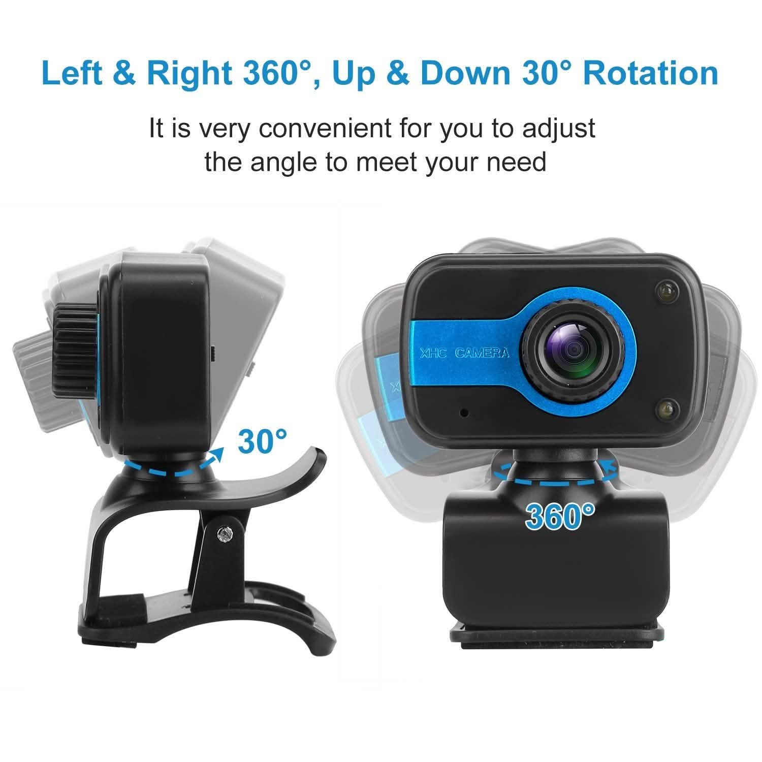 HD Webcam USB PC with Microphone Rotatable Clip DailySale