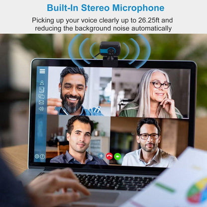HD Webcam USB PC with Microphone Rotatable Clip DailySale