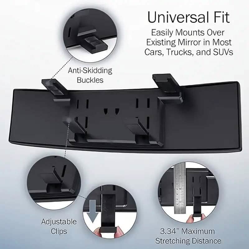 HD Wide-Angle Rearview Mirror for Cars, SUVs and Trucks DailySale
