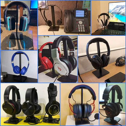 Headphone Stand with Aluminum Supporting Bar Flexible Headrest DailySale