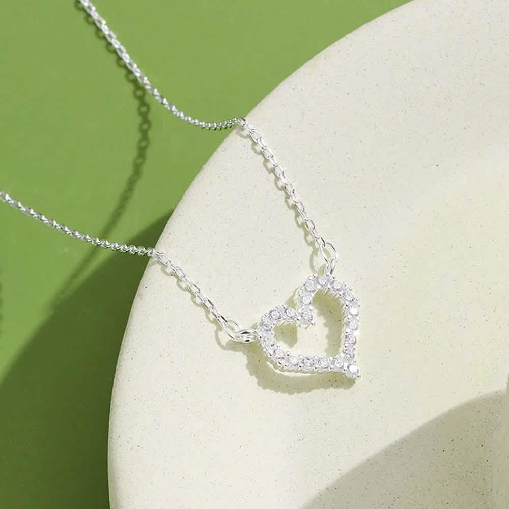 Heart-Shape 925 Sterling Silver Pendant Necklace DailySale