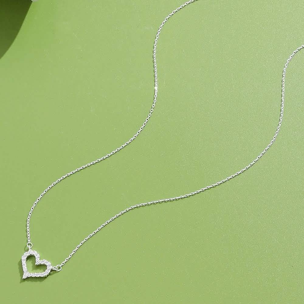 Heart-Shape 925 Sterling Silver Pendant Necklace DailySale