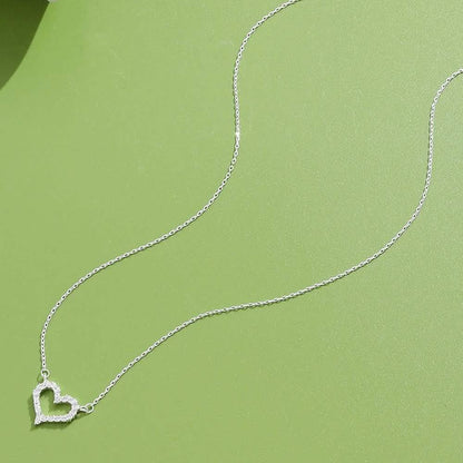 Heart-Shape 925 Sterling Silver Pendant Necklace DailySale
