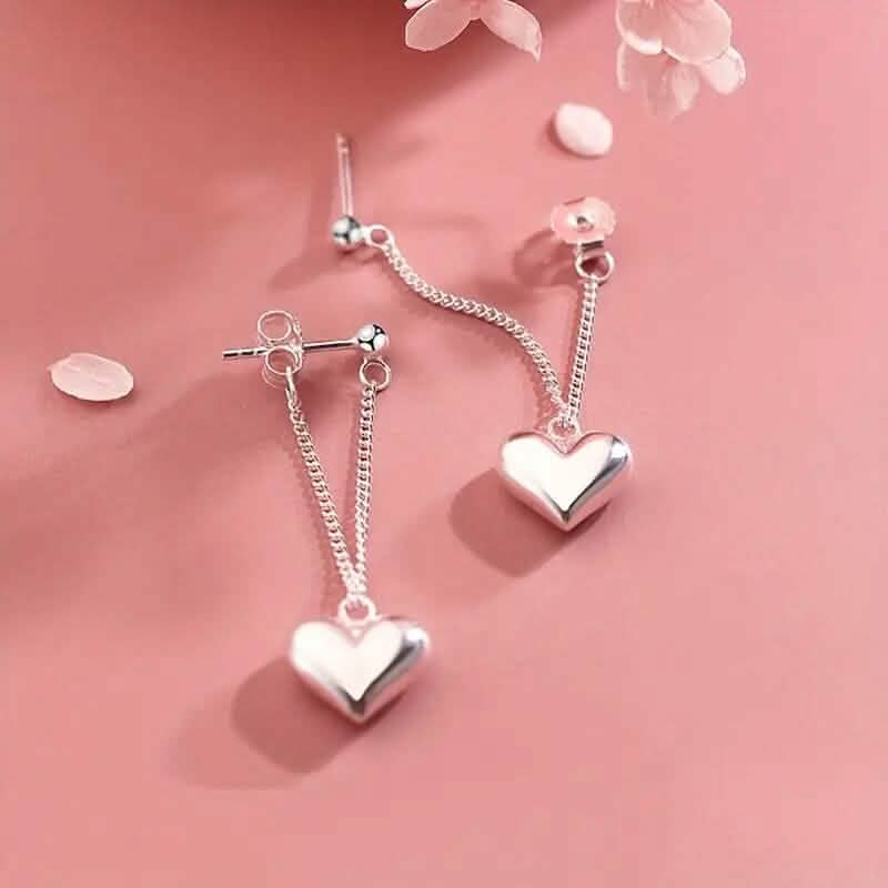 Heart-Shaped Dangle Earrings DailySale