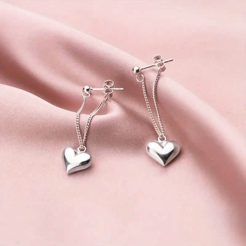 Heart-Shaped Dangle Earrings DailySale