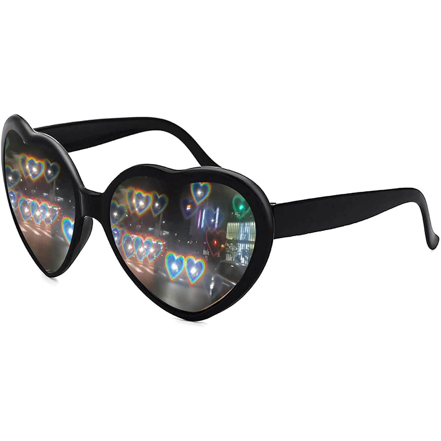 Heart Shaped Sunglasses EDM Festival Light Changing Eyewear Heart Effect DailySale