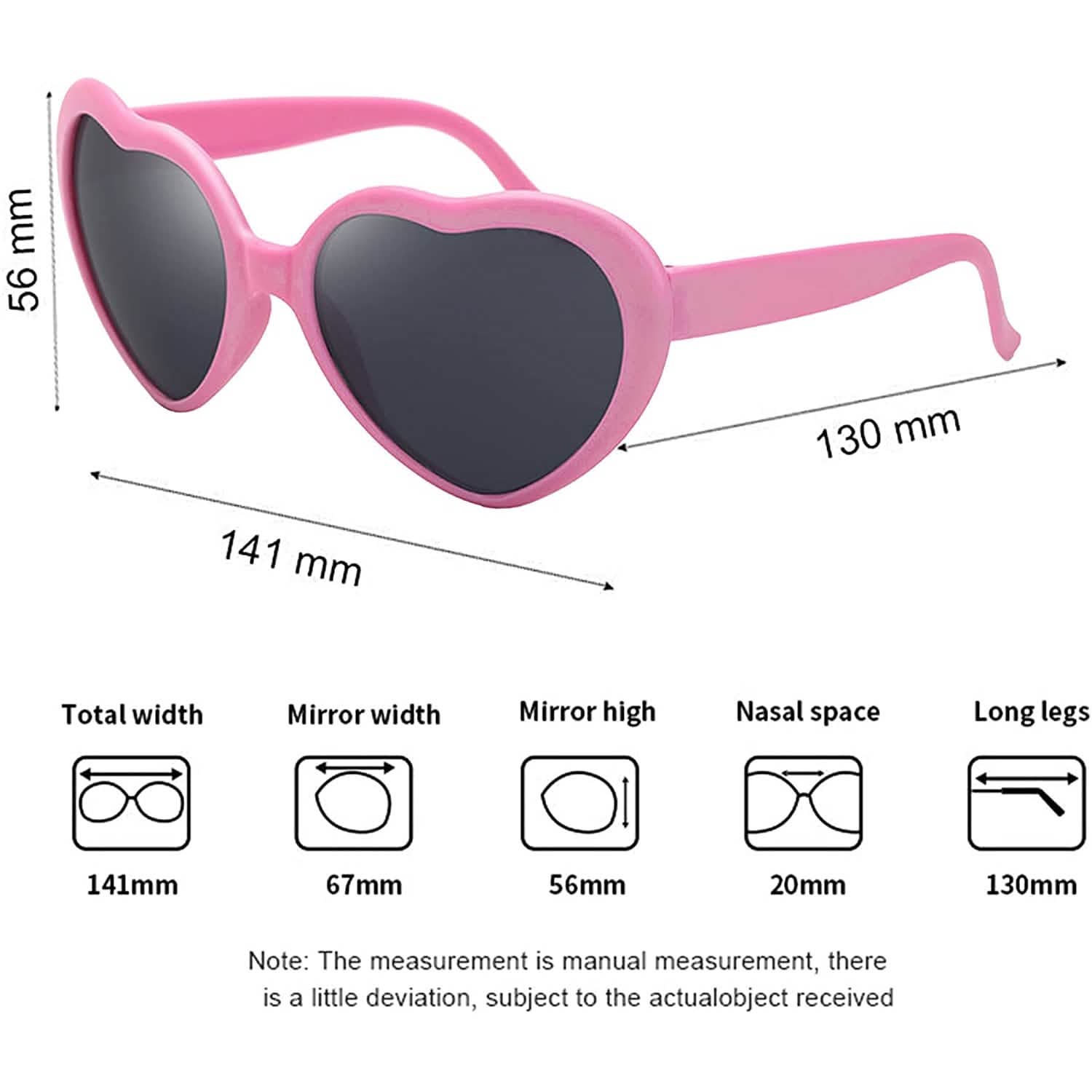 Heart Shaped Sunglasses EDM Festival Light Changing Eyewear Heart Effect DailySale