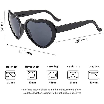 Heart Shaped Sunglasses EDM Festival Light Changing Eyewear Heart Effect DailySale