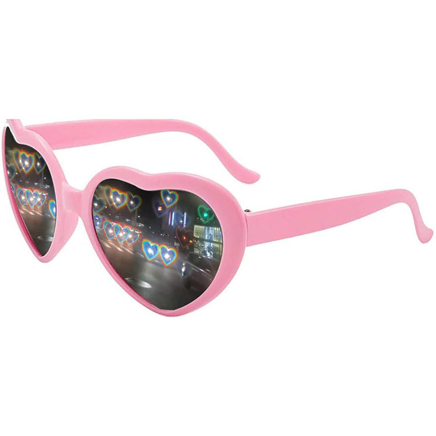 Heart Shaped Sunglasses EDM Festival Light Changing Eyewear Heart Effect DailySale