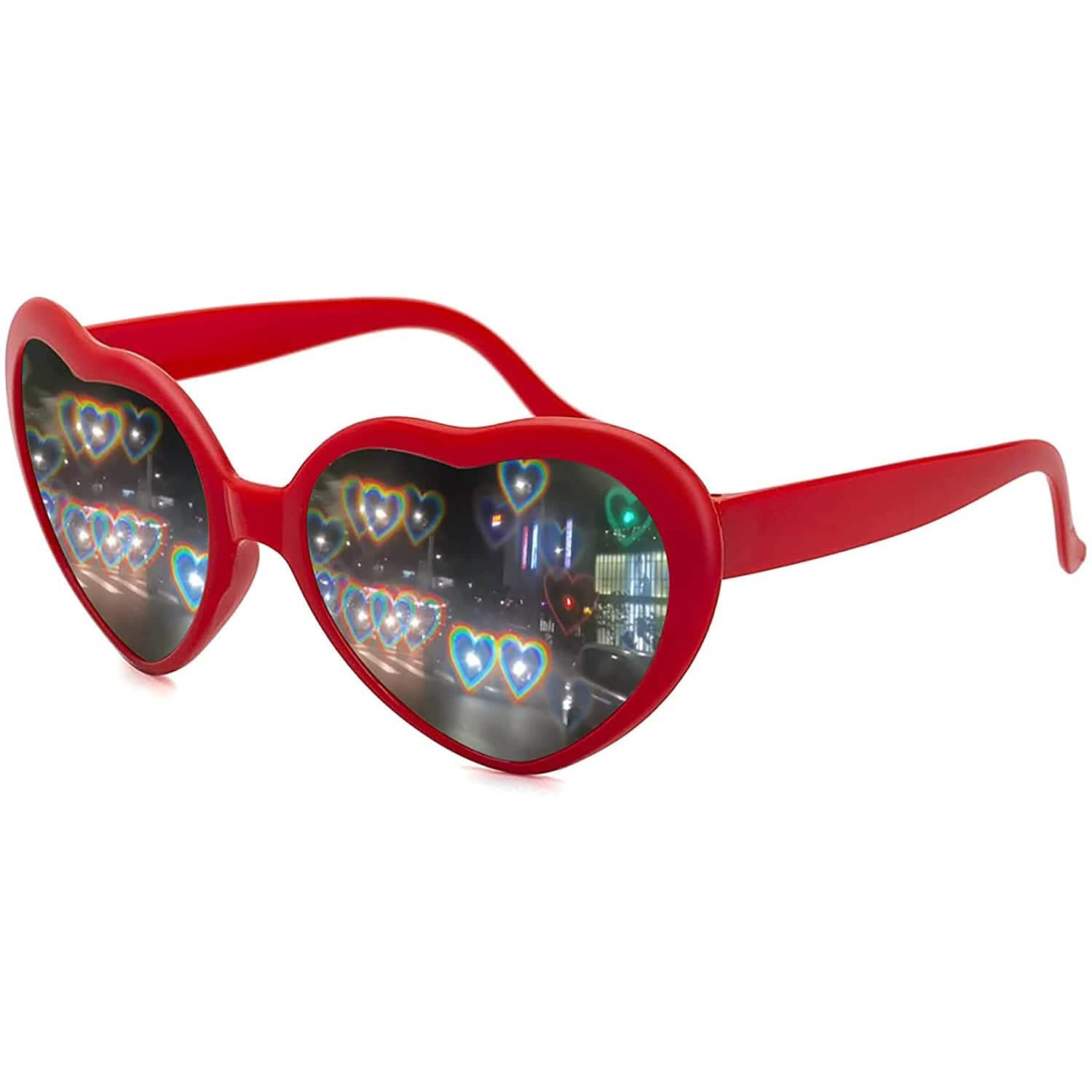 Heart Shaped Sunglasses EDM Festival Light Changing Eyewear Heart Effect DailySale