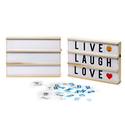 Hearth & Haven Wooden LED Light-Up Message Lightbox DailySale