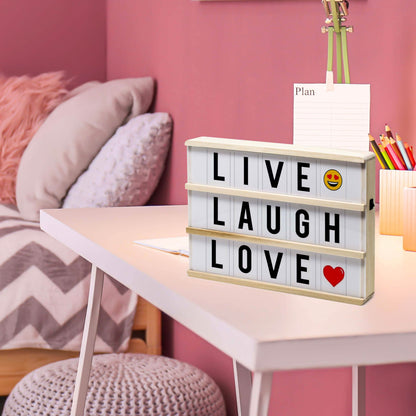 Hearth & Haven Wooden LED Light-Up Message Lightbox DailySale