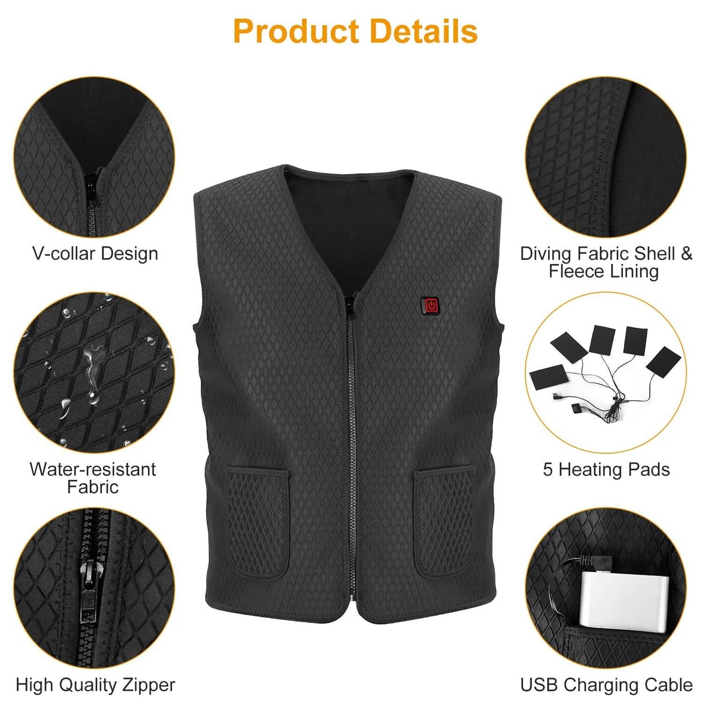 Heat Jacket Vest with 3 Adjustable Temperatures DailySale