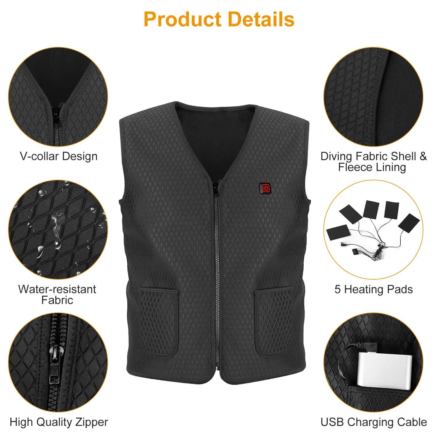 Heat Jacket Vest with 3 Adjustable Temperatures DailySale