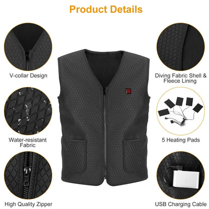 Heat Jacket Vest with 3 Adjustable Temperatures DailySale