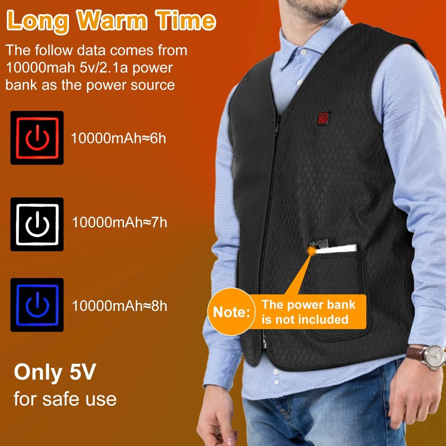Heat Jacket Vest with 3 Adjustable Temperatures DailySale