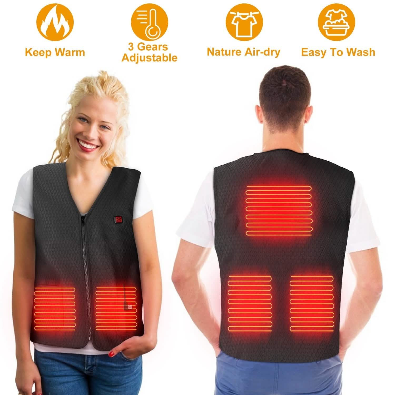 Heat Jacket Vest with 3 Adjustable Temperatures DailySale