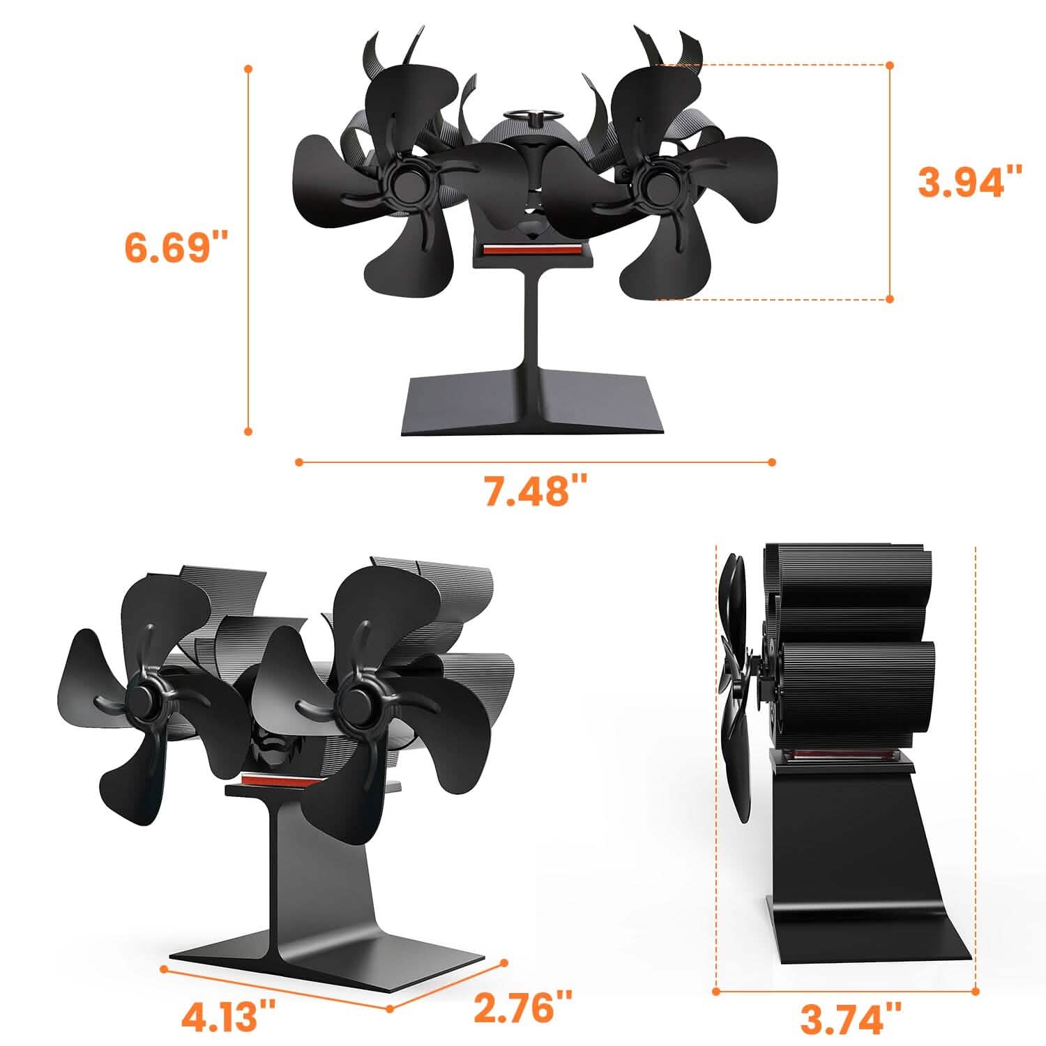 Heat Powered Wood Stove Fan DailySale