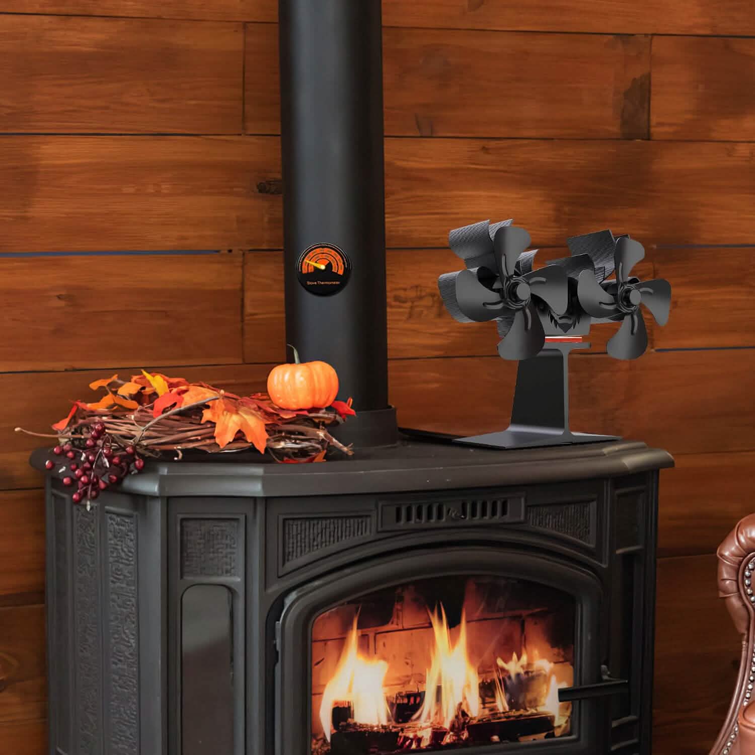 Heat Powered Wood Stove Fan DailySale