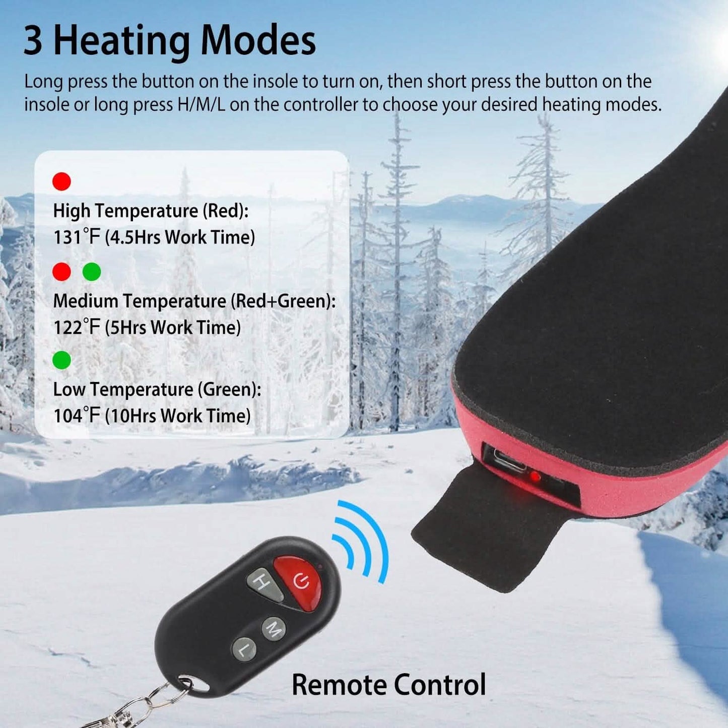 Heated Insoles Electric Heated Foot Warmer DailySale
