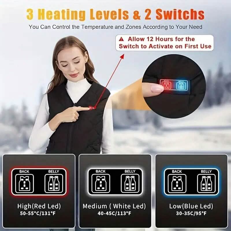 Heated Vest Electric Thermal Warm Jacket DailySale