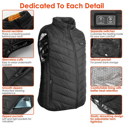 Heated Vest Electric USB Jacket with 3 Temperature Levels DailySale