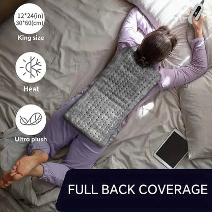 Heating Pad 12x24 Inch Soft Flannel with 4 Heat Levels Up To 150°F and 2-Hour Auto-Off DailySale