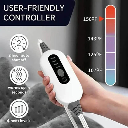 Heating Pad 12x24 Inch Soft Flannel with 4 Heat Levels Up To 150°F and 2-Hour Auto-Off DailySale