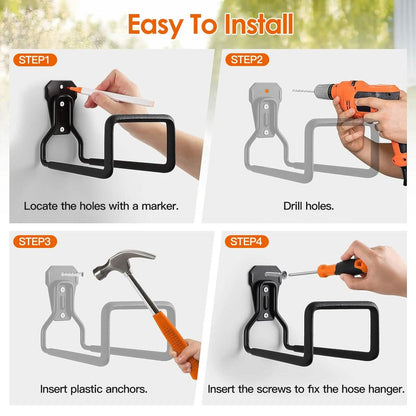 Heavy Duty Iron Hose Holder Wall Mounted DailySale