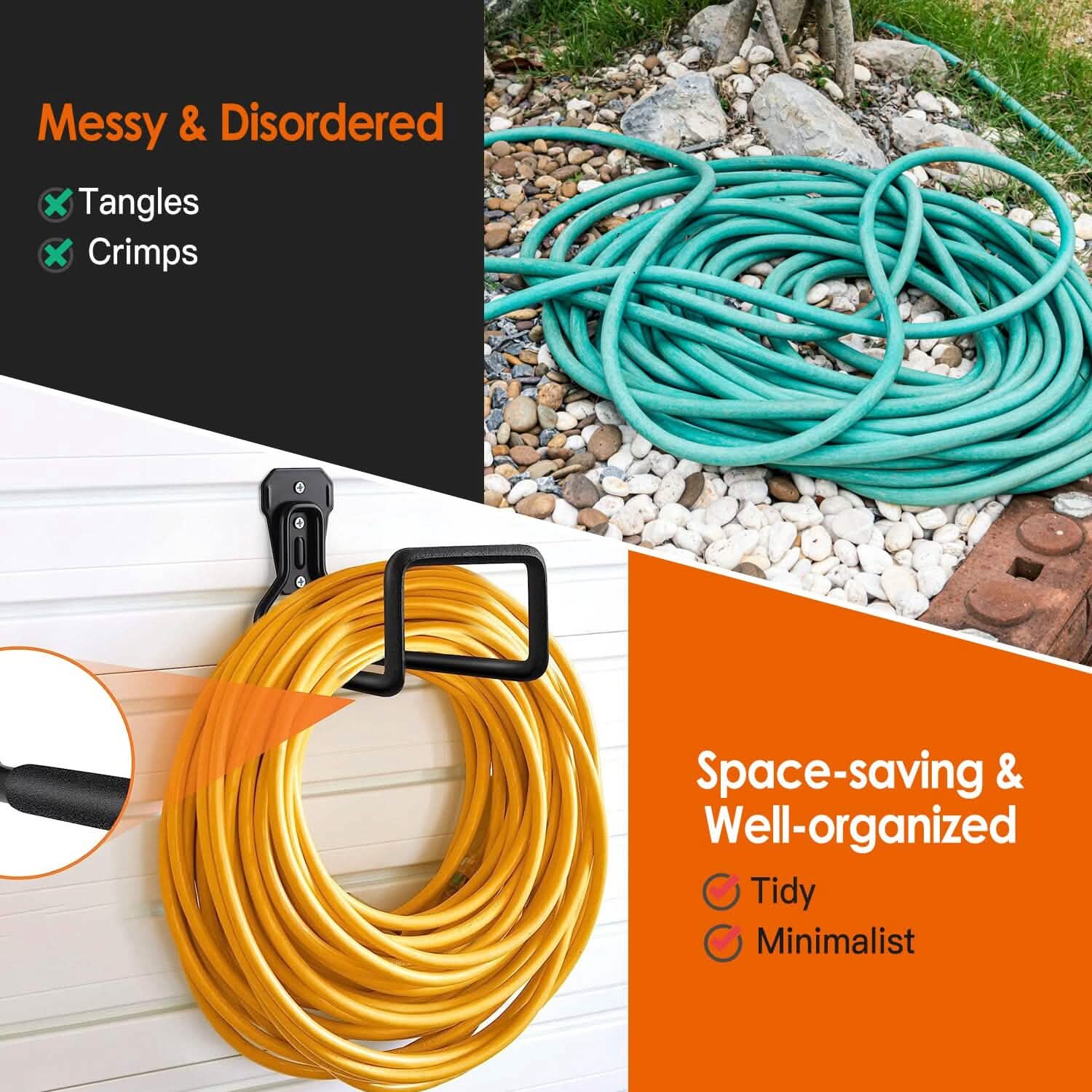 Heavy Duty Iron Hose Holder Wall Mounted DailySale