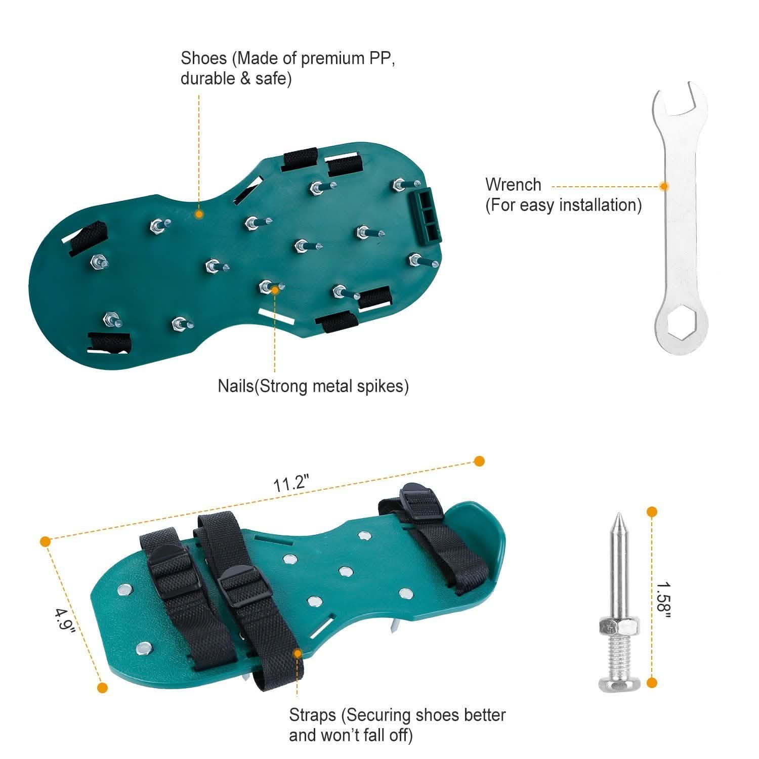 Heavy Duty Lawn Aerator Shoes with Adjustable Straps DailySale