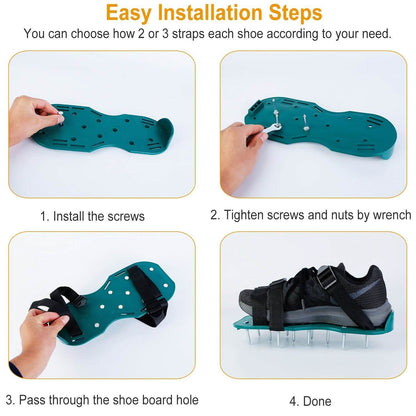 Heavy Duty Lawn Aerator Shoes with Adjustable Straps DailySale