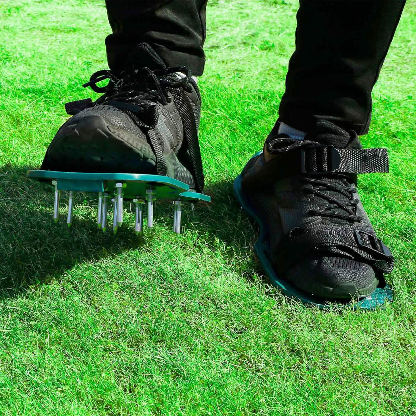 Heavy Duty Lawn Aerator Shoes with Adjustable Straps DailySale