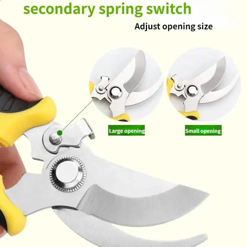 Heavy Duty Pruning Shears with Rust Proof Stainless Steel Blades Handheld Gardening Tools DailySale