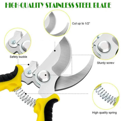 Heavy Duty Pruning Shears with Rust Proof Stainless Steel Blades Handheld Gardening Tools DailySale