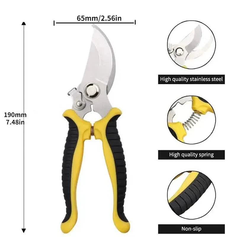 Heavy Duty Pruning Shears with Rust Proof Stainless Steel Blades Handheld Gardening Tools DailySale