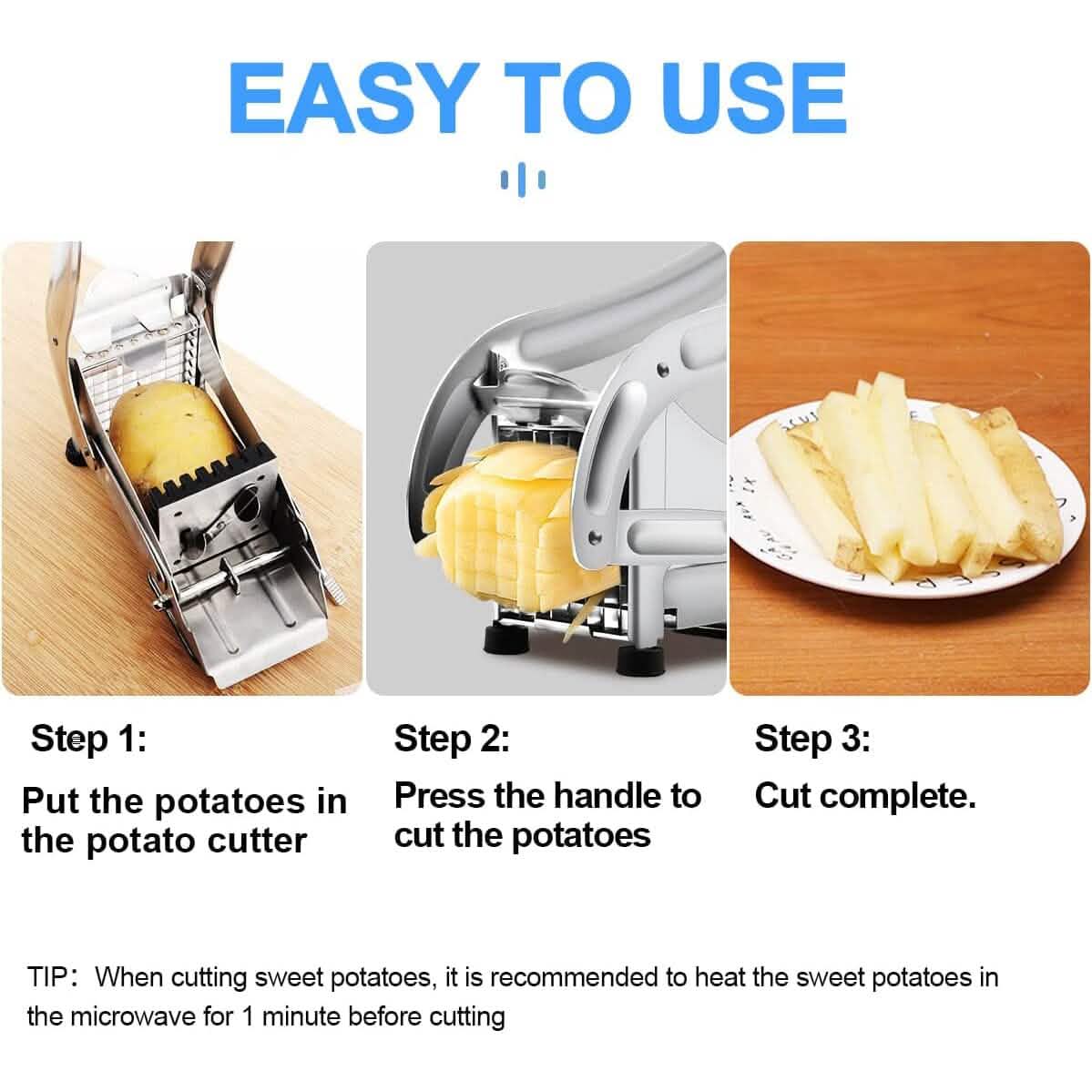 Heavy Duty Stainless Steel Potato Cutter DailySale