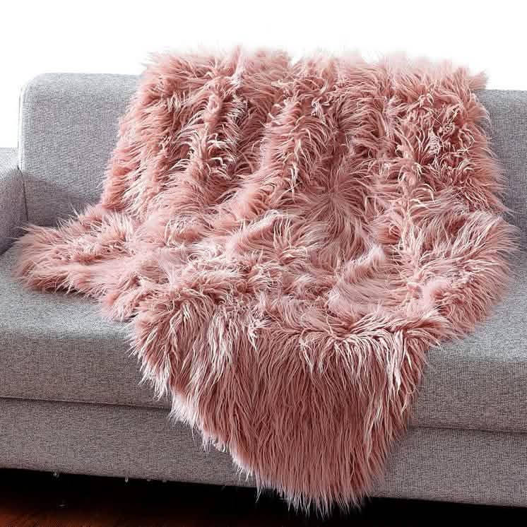 Heavy Faux Fur Throw Blanket – Assorted Styles DailySale